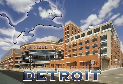 NFL Detroit Tigers Ford Field Football Stadium 5x7 Jumbo Postcard • $2.99