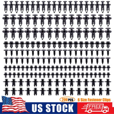 $10.09 • Buy 200Pcs Car Body Fastener Plastic Trim Clips Push Rivets Panel Fender Retainer US