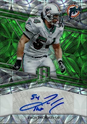 2018 Zach Thomas Panini Spectra AUTO NEON GREEN PRIZM 5/25 Miami Dolphins NRMT • $39.99