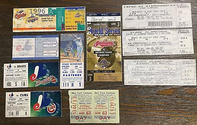 Random Vtg MLB Baseball Ticket Stub Lot Of 10 Montreal Expos Yankees Cubs +++ • $4.99