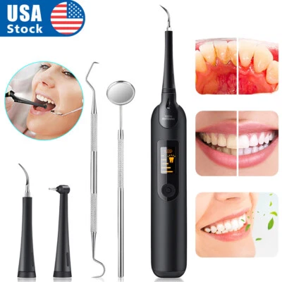 $21.55 • Buy Ultrasonic Cleaning Tooth Calculus Dental Plaque Stain Remover Teeth Cleaner Kit