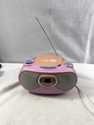 Vintage Barbie AM/FM Radio CD Player Boombox Pink Grey 2002 Fully Tested Rare NR • $31