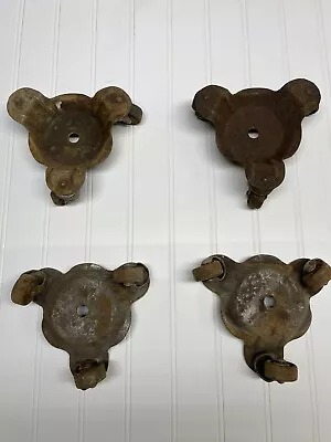 4- Vintage Heavy Duty Metal 3 Wheel Casters • $79.99