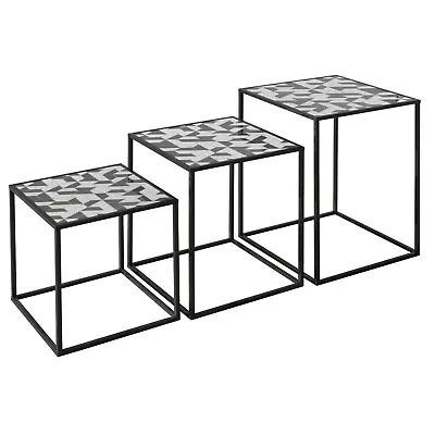 Nest Of Three Tables (Set Of 3) - Geometric Top • £147.78
