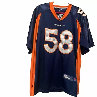 Denver Broncos  Sz 54 Von Miller #58 NFL Reebok  On Field Jersey  Broncos Men’s • $39.99