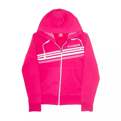 LE COQ SPORTIF Hoodie Pink Full Zip Womens M • £15.99