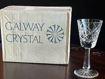 Vintage Galway Crystal Diamond Cut Cordial Sherry Glasses 201/8 Set Of 6 Ireland • $60