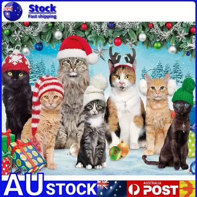 DIY Diamond Painting Kit Christmas Cats Square Diamond Picture Handicraft • $10.80