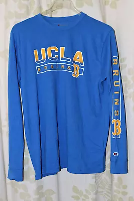 Official Champion UCLA Bruins NCAA Men’s L/S Slub Jersey Tee T-Shirt Blue NEW L • $28.99