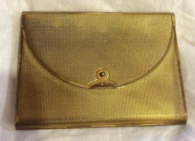 Vintage Coty Gold Tone Envelope Powder Compact Case #820 • $12