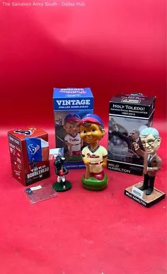 Lot Of Bobbleheads Houston Texans Toro Mascot Vintage Phillies & Milo Hamilton • $9.99