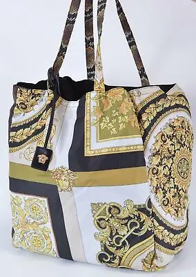 NEW Versace MEDUSA Baroque Amplified Print Nylon Large Tote Bag Purse DBF1004 • $513.28