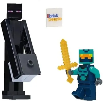 LEGO Minecraft: Enderman Minifigure With Nether Hero Combo Pack • $8.99