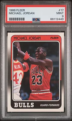 1988 Fleer #17 Michael Jordan PSA 9 • $300