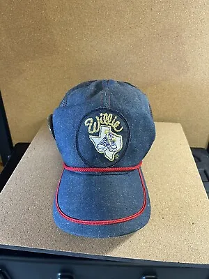 Vintage Willie Nelson Denim Trucker Hat W/ Button- SnapBack • $50
