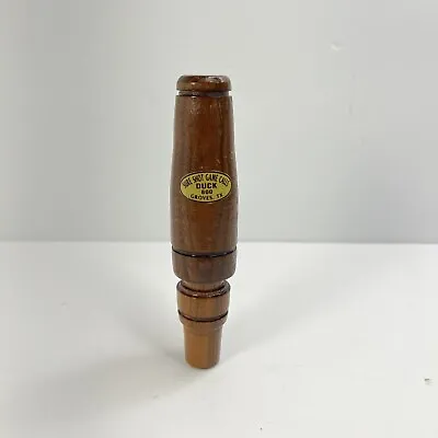 VINTAGE SURE SHOT GAME CALLS Duck 600 GROVE TX 6  Round Yellow Label Duck Call • $49.95