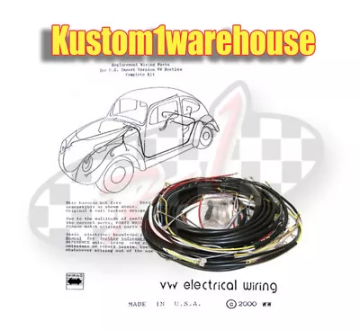 1969 VW Volkswagen Type1 Bug Complete Wiring Works Harness Wire Kit Made In USA • $349