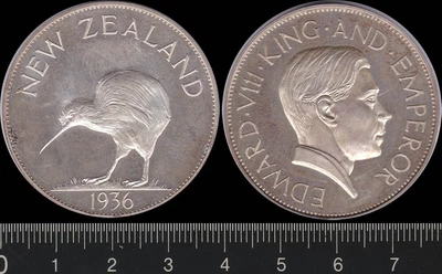 $149.99 • Buy New Zealand: 1936 King Edward VIII Silver Fantasy Crown 5/- Original Strike 