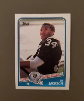 1988 Topps Football Bo Jackson NM To MINT  Rookie Card #327 LA Raiders RC • $15