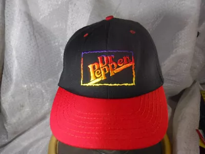 Vintage Dr. Pepper Rainbow Embroidered Black & Red Snap Back Hat Cap • $6.99