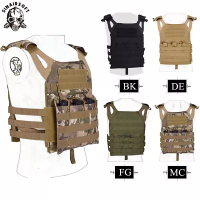 Tactical JPC Vest Paintball Combat Molle Plate Airsoft Armor Carrier Vests UK • £25.49