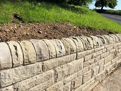 Half Round Walltop Coping For Stone Wall - Natural Yorkshire Yorkstone • £83