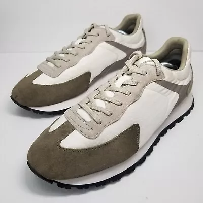 $34.99 • Buy ZARA Retro Beige Tan Trainer Sneakers Mens Size 11  EU 44 Low Lace Running Shoes