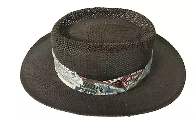 Vintage Chi Chi Rodriguez Straw Fedora Sun Hat Size L/XL • $19.88