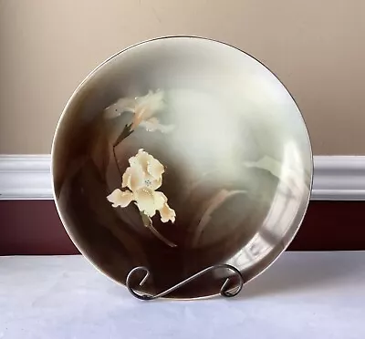 Antique C.T. Altwasser Germany Decorative Porcelain Bowl Iris Flowers 12 3/4” • $49.95