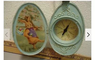 Vintage Tin Egg Easter Bunny Compass • $18.99