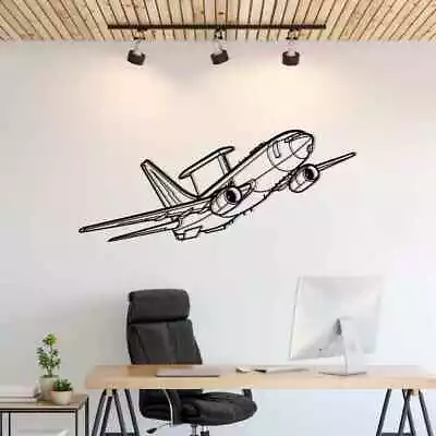 Wall Art Home Decor 3D Acrylic Metal Plane Aircraft USA Silhouette E-7A • $299.19