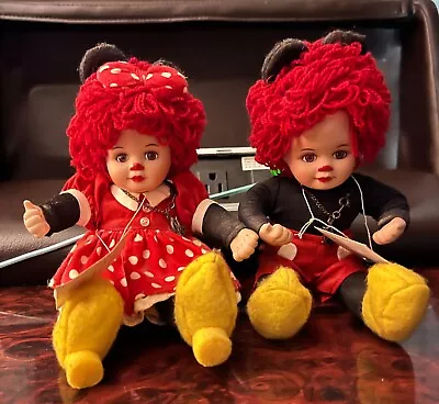 Marie Osmond Porcelain Doll Twins Rosie And Rags Mickey And Minnie Tiny Tots • $65