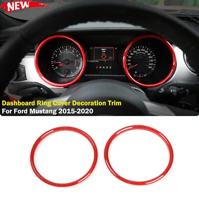Red Interior Dashboard Ring Cover Trim Accessories For Ford Mustang 2015-2020 2X • $18.49