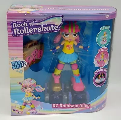 JAKKS Rock N Rollerskate Doll Rainbow Riley Light Up With Remote Control New • $40.76