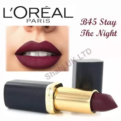 L’Oréal Color Riche Lipstick Moisturising Matte Hydration Oil B45 Stay The Night • £5.90