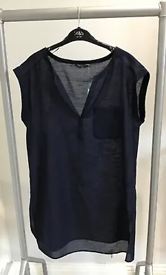 £9.99 • Buy M&S Navy Beachwear Cotton  Dress, Size 10 - New With Tags 