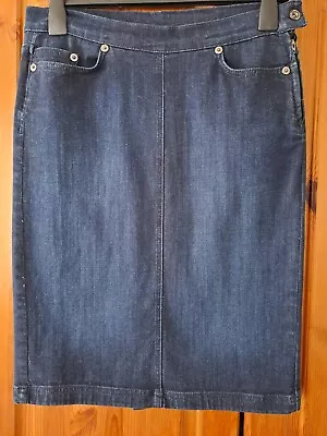 M&S Denim Skirt Size 12 • £2.99