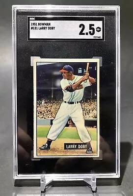 1951 Bowman #151 Larry Doby SGC 2.5 GD+ Good Cleveland Indians Graded HOF • $99.99