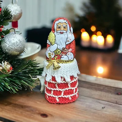 KNITTING PATTERN - Christmas Chimney Holder Table Decoration 9 Cms Santa Lindt • £3.25