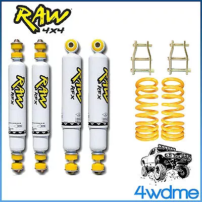 For Nissan Navara D40 RAW F & R Shocks KING Coil Springs Shackles 2  Lift Kit • $1012