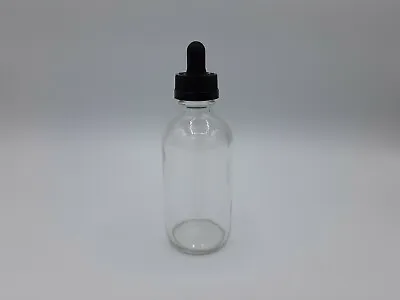Boston Round Glass Bottles W/ Glass Dropper Clear 4 Oz / 120 Ml *Choose Amount* • $5.75