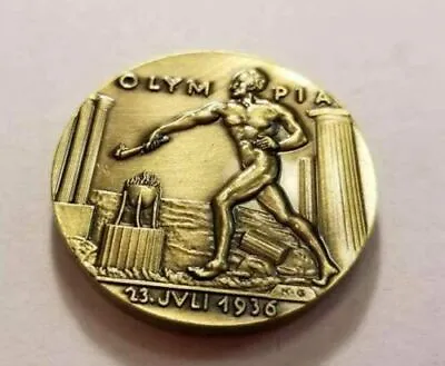 $9.99 • Buy German Karl Goetz Medal Medallion Coin Olympia BERLIN Olympics 1936 Bronze