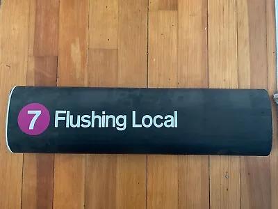 Ny Nyc Subway Roll Sign #7 Nycta R21 Small 1 Line Route Flushing Queens Local • $194.95