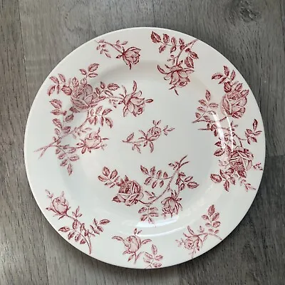 Churchill  China England  Red White Rose Chintz  Dinner Plate • $13