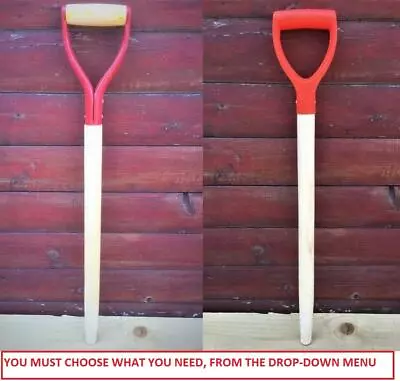 Spade Shovel Replacement Spare Wood Wooden Shaft With Y & D Handles Garden Fork • £7.75