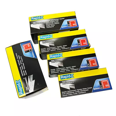 £13.99 • Buy Rapid 53 Series Staples 5000 Box Galvanized Steel 6, 8,10, 12, 14 & 16mm (R53)