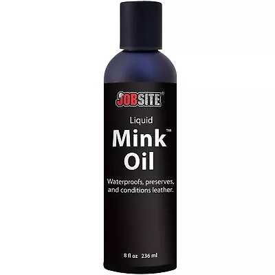 JobSite Premium Mink Oil Leather Waterproof Liquid - 8 Oz - 1 Bottle • $12.99