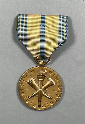 1950’s US Armed Forces Reserve Army Medal With Crimp Over Slot Brooch • $5.99