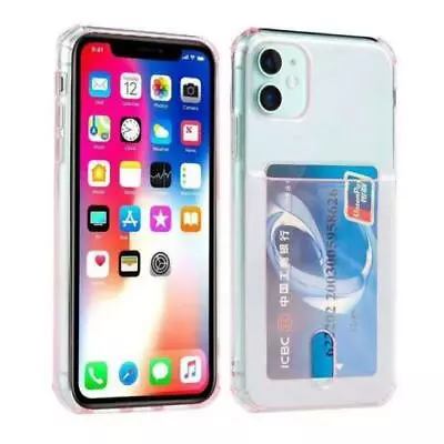 Clear TPU With Credit Card Slot Phone Case For IPhone 7/8 / IPhone11/ 12/12 Pro • $8.95