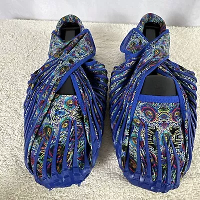 Vibram Furoshiki Blue Flower Wrap Shoe Unisex Size S Men 6 Women 7 Medium Width • $35